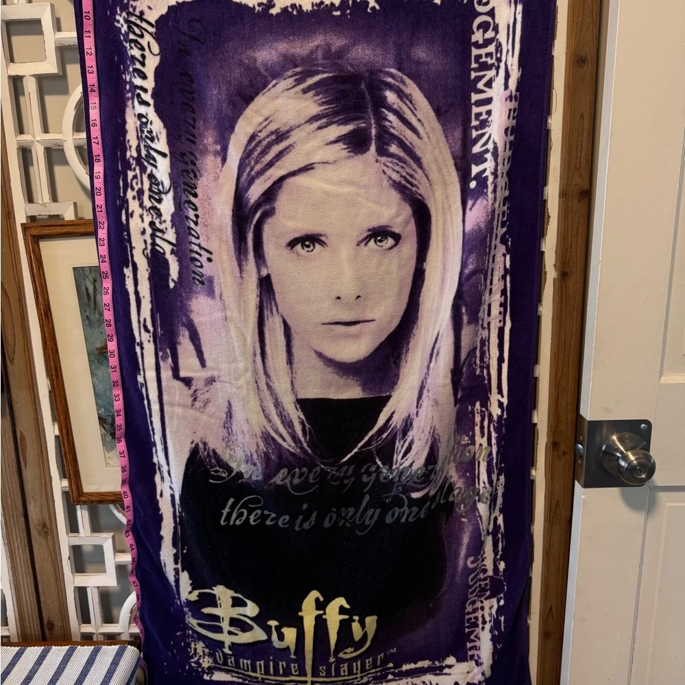 Buffy The Vampire Slayer Purple Graphic Towel